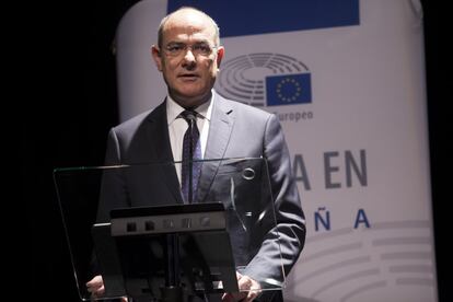 Jaume Duch Guillot, portavoz y Director General de Comunicación del Parlamento Europeo, durante su intervención.