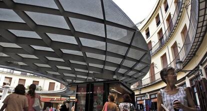 La plaza Redonda de Valencia, ya rehabilitada.