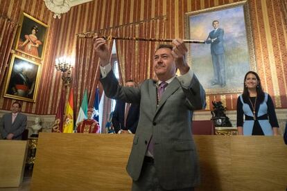 Investidura del alcalde de Sevilla, Juan Espadas, el pasado día 15.