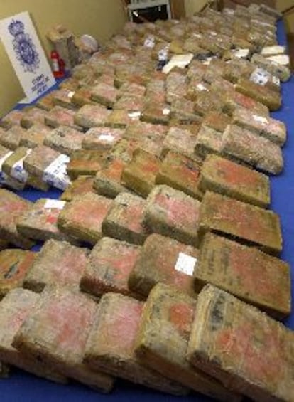Alijo de 225 kilos de cocaína decomisado por la policía el pasado sábado.