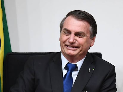 Bolsonaro, este jueves, en Brasilia.