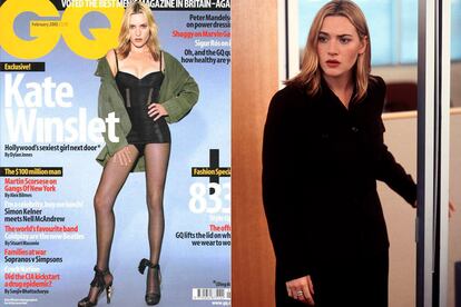 Con el tiempo, Kate Winslet se ha convertido en la celebrity que más alto ha hablado contra el Photoshop (de hecho, ha conseguido que L'Oreal no le aplique retoques en sus campañas). En 2003, la actriz denunció públicamente esta portada de la revista GQ: "Tengo una polaroid que el fotógrafo me dio el día de la sesión. Puedo asegurarte que han reducido un tercio de mis piernas", dijo a la BBC.
