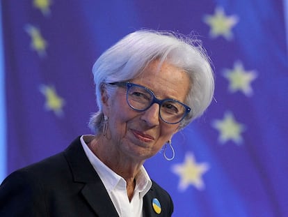 La presidenta del Banco Central Europeo, Christine Lagarde, en Fráncfort.