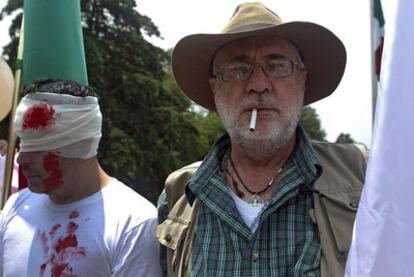 El poeta mexicano Javier Sicilia, en una marcha contra la violencia.