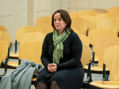 Ainhoa García Montero, exjefa de ETA, este lunes en el banquillo de la Audiencia Nacional.