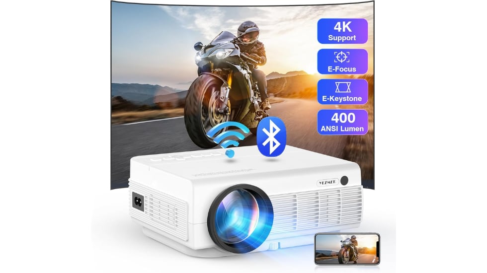 Este proyector portátil ofrece una imagen de alta calidad.
