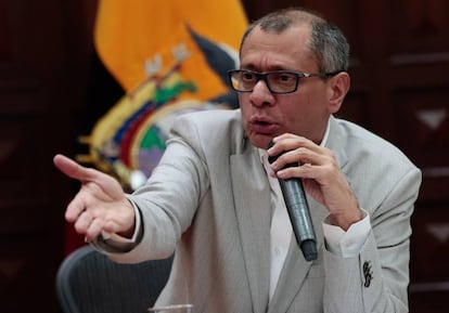 El vicepresidente de Ecuador, Jorge Glas, este viernes.