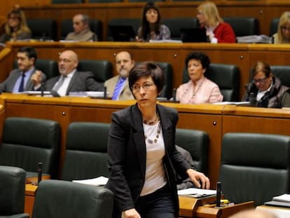 La consejera de Seguridad, Estefanía Beltrán de Heredia, en un momento del pleno.