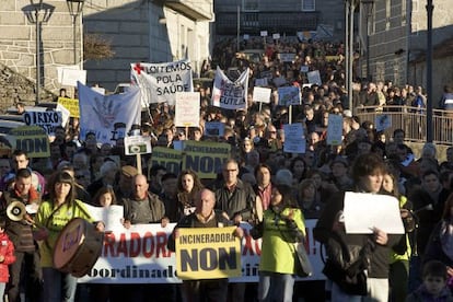 Imagen de la manifestación convocada por la plataforma contra la incineradora
