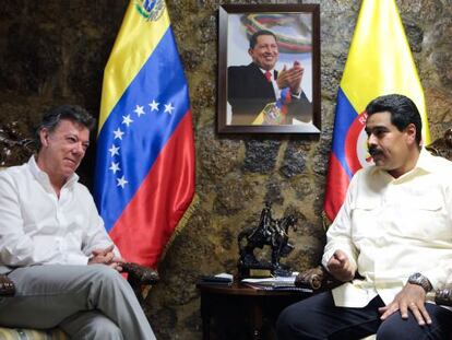 Santos e Maduro, em um encontro em 2013.
