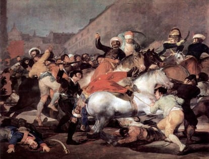 El cuadro de Goya 'La carga de los mamelucos en la Puerta del Sol'.
