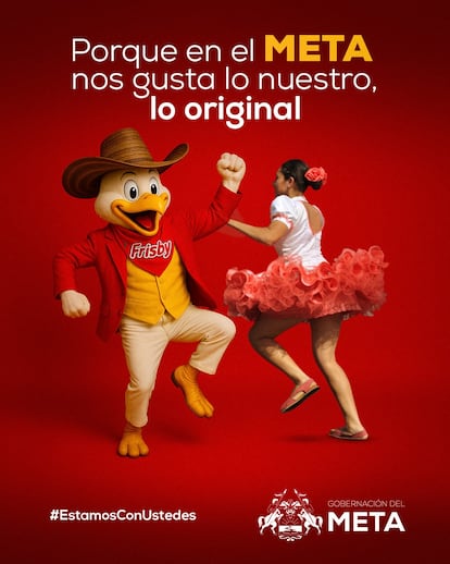 Mensaje de apoyo a Frisby de la Gobernación del Meta.
