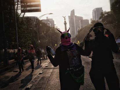 La marcha del 25-N de Ciudad de México, en imágenes