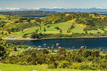 El paisaje de la península de Rilán (Chile).