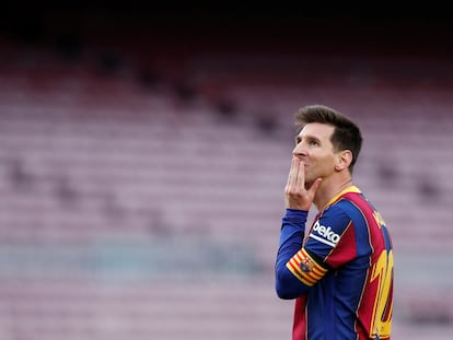 Leo Messi, durante un partido entre el Barcelona y el Celta de Vigo.