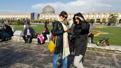 Plaza del Imán, la más bella y monumental de Isfahan (Irán).