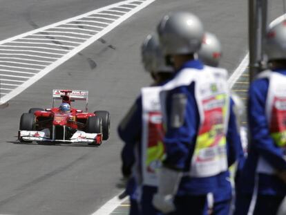 Momento del GP de Brasil de 2012, en el circuito de Interlagos (Sao Paulo).