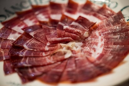 Plato de jamón de Jabugo en Madrid Fusión 2025.