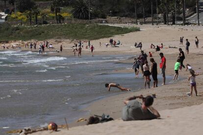 La platja de L'Arrabassada de Tarragona avui.