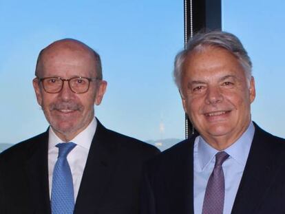 Eusebio Díaz-Morera, presidente de EDM, junto con Ignacio Garralda, presidente de Mutua Madrileña.