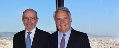 Eusebio Díaz-Morera, presidente de EDM, junto con Ignacio Garralda, presidente de Mutua Madrileña.