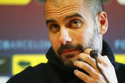 Guardiola, en la rueda de prensa.