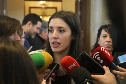 La portavoz de Unidos Podemos en el Congreso de los Diputados, Irene Montero.