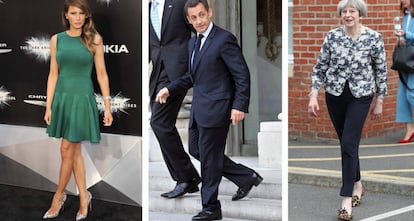 Melania Trump, Nicolas Sarkozy y Theresa May.
