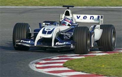 Montoya, con su nuevo Williams, en los entrenamientos celebrados durante este mes en Montmeló.