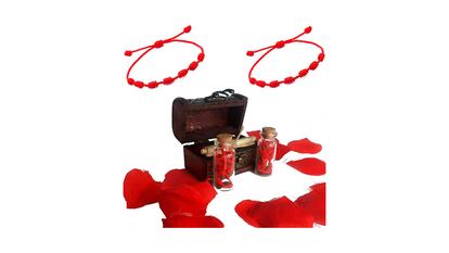 Regalos San Valentín sobre fondo blanco