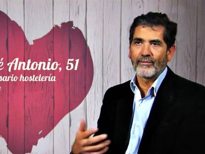 El exconcejal de Alicante José Antonio Sobrino en el programa First Dates.