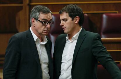 Jose Manuel Villegas y Albert Rivera, en una imagen de archivo.