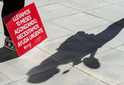 Protesta de los hosteleros de Castellón, la pasada semana.