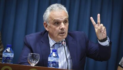 José Luis Escañuela, durante una rueda de prensa.