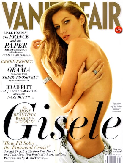 Vanity Fair tuvo el privilegio de contar con el cuerpo perfecto de Gisele Bündchen.