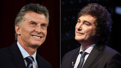 Mauricio Macri y Javier Milei, en una composición fotográfica.