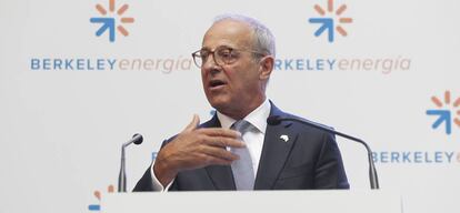 Paul Atherley, CEO de Berkeley Energía, durante su estreno en la Bolsa española.