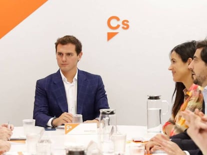 El líder de Ciudanos, Albert Rivera, preside la reunión del Comité Permanente del partido.