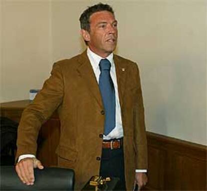 Haider, antes de la reunión con la cúpula de su partido para analizar el fracaso electoral.