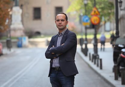 José Manuel Calvo, concejal del Ayuntamiento de Madrid, en una calle del centro el pasado jueves.
