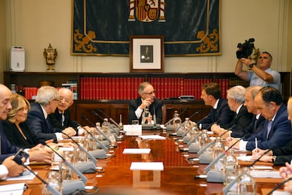 El nuevo Consejo General del Poder Judicial, en su sesión constitutiva.