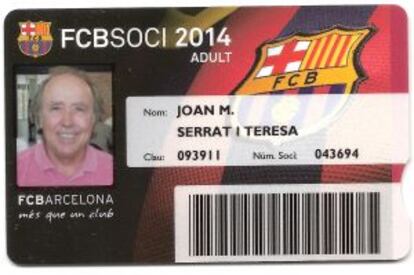 Carnet del Barça de Serrat.