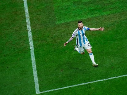 Lionel Messi, durante la final del Mundial de Qatar.