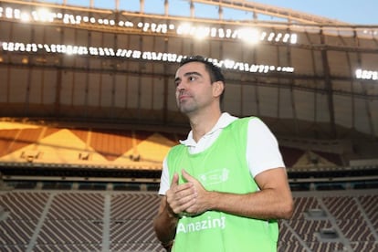 O ex-jogador Xavi Hernandez no Khalifa International Stadium, em Doha.