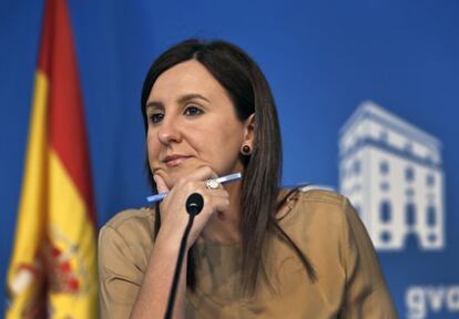 Mar&iacute;a Jos&eacute; Catal&agrave;, tras el pleno del Consell. 