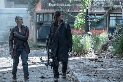 Norman Reedus y Melissa McBride, en 'The Walking Dead: Daryl Dixon', rodado en Madrid como Londres.