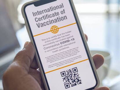  Certificado internacional digital de vacunación contra el Covid-19. GETTY IMAGES