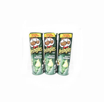 Sin duda las Pringles más chocantes son las de la variedad Salt & Seaweed, con sabor a algas marinas y que se pueden degustar en Tailandia.