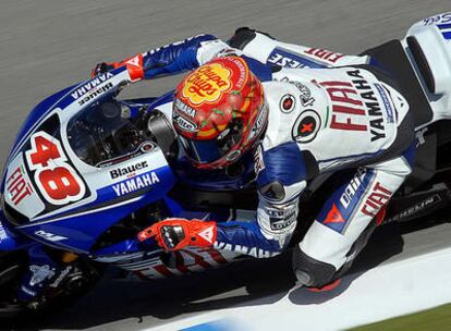 Jorge Lorenzo, durante los entrenamientos libres de MotoGP.