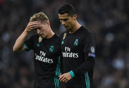 Toni Kroos and Cristiano Ronaldo in Wembley, where Madrid lost 3-1 against Tottenham.